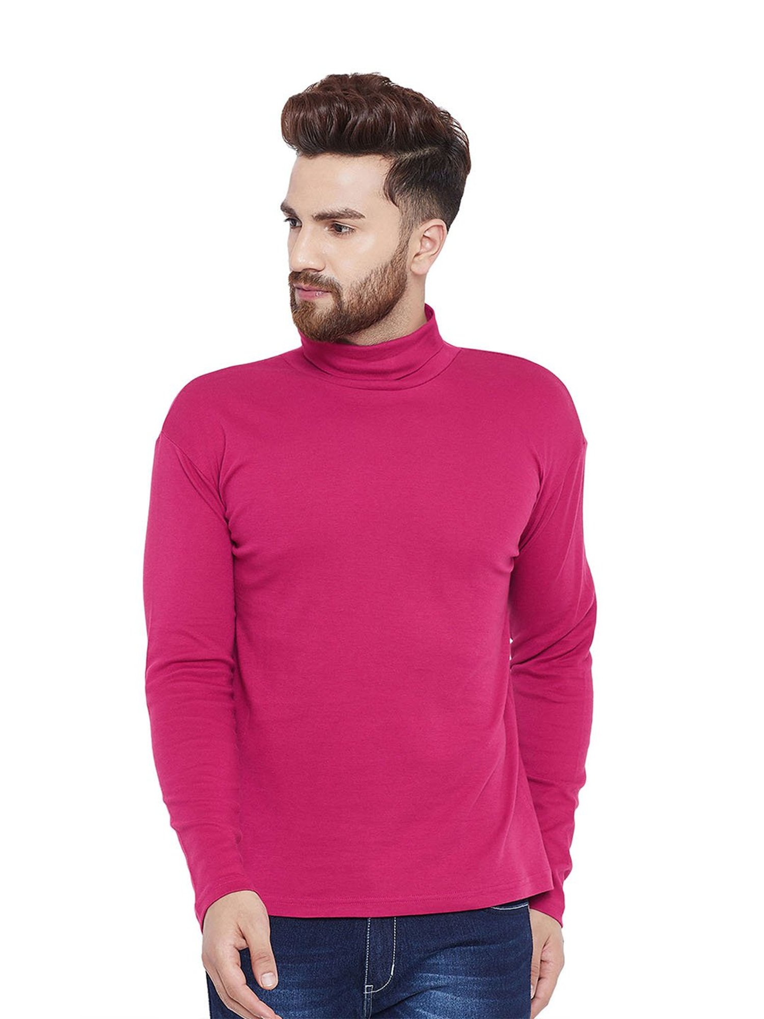 Hypernation Pink High Neck T-Shirt