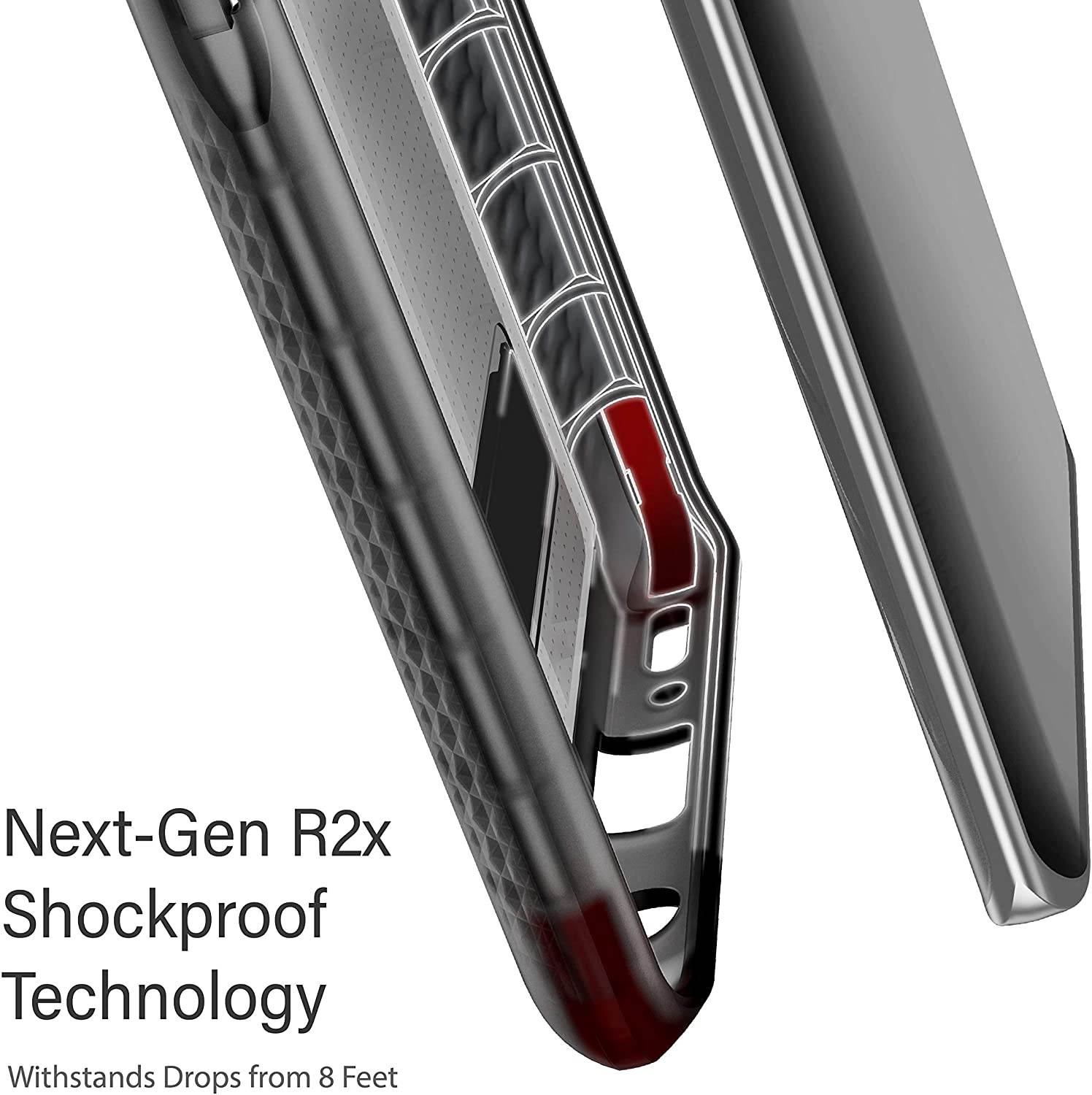 Ghostek Covert LG Velvet Case Clear with Kickstand and Grip Bumper Slim Phone Cover Ultra Thin Shockproof Design Heavy Duty Protection Wireless Charging for 2020 LG Velvet 5G (6.8 Inch) - (Smoke)