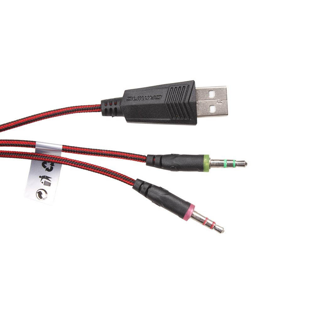 KOTION EACH G4000 Stereo Gaming Headset PC With Mic for Laptop Computer Smartphones, AFUNTA 3.5mm Plug Bass Over-ear Gaming Headphone with Volume Control - Red