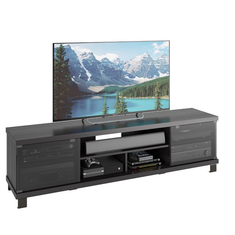Holland Extra Wide Ravenwood TV Component Bench Black 71" - Sonax