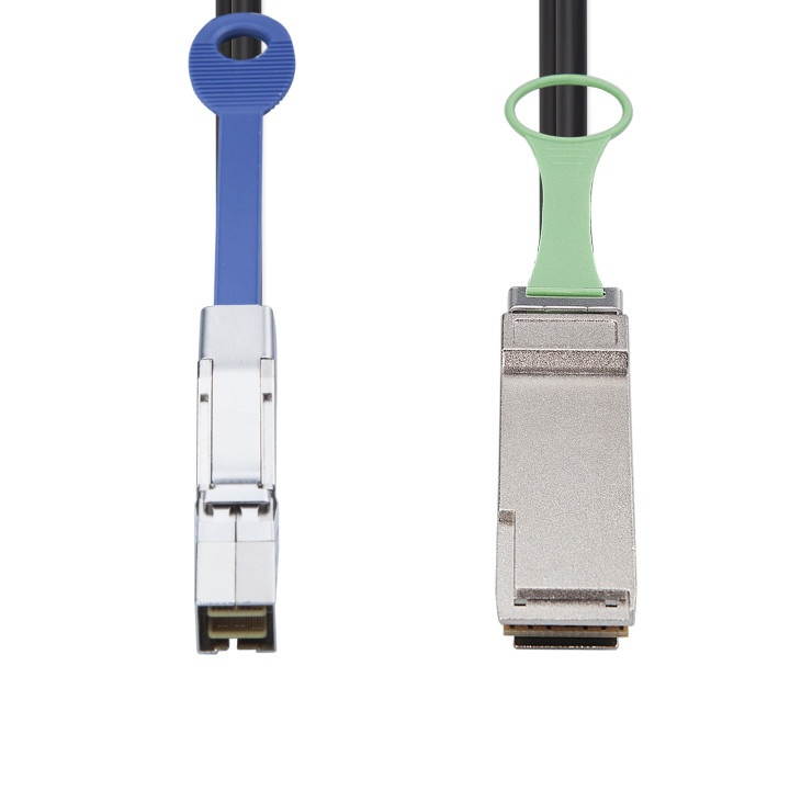External Mini SAS HD SFF-8644 to QSFP(SFF-8436) Cable 30AWG 1 Meters(3.3FT)