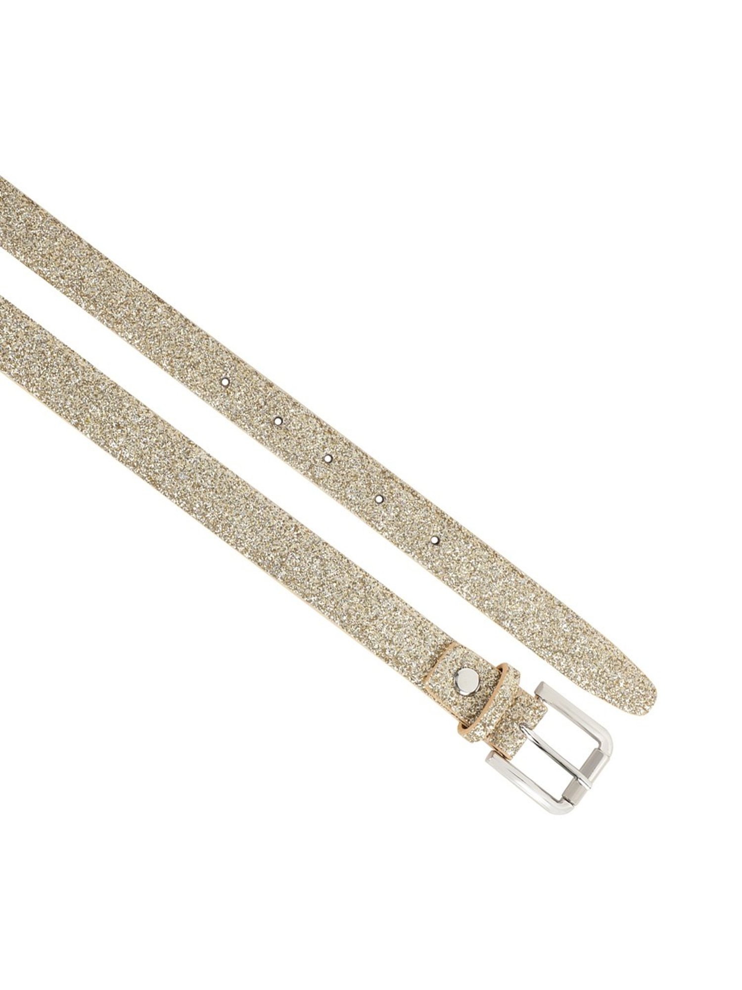 Alvaro Castagnino Gold Narrow Belt for Women