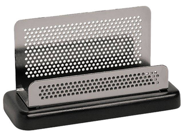 Rolodex E23578 Distinctions Business Card Holder, Capacity 50 2 1/4 x 4 Cards, Black