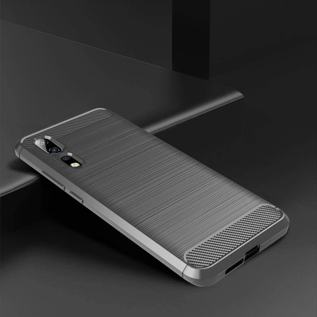 Dzxouui Compatible for ZTE Axon 10 Pro Case,Protective Phone Cover Shockproof Soft TPU Cases for ZTE Axon 10 Pro(DL-Black)