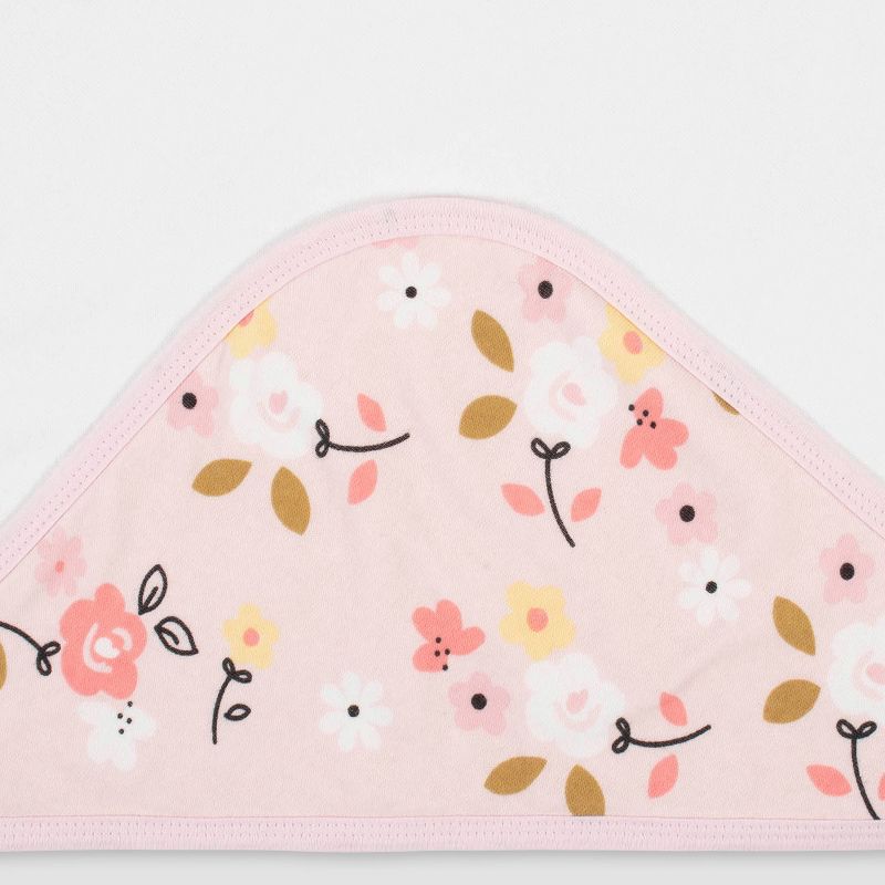 Gerber Baby Girls' 2pk Bunny Terry Hooded Bath Towel - Pink