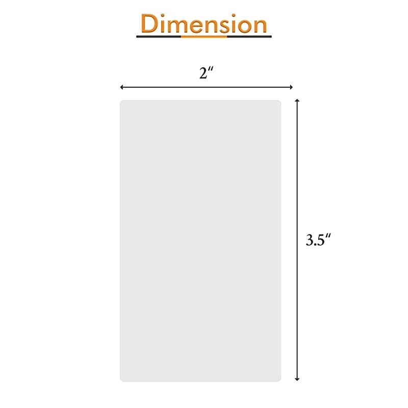 100Pack 2 x 35 Inch 5 Mil Business Card Clear Hot Glossy Thermal Laminating Pouches Lamination Sheet Laminator Pockets