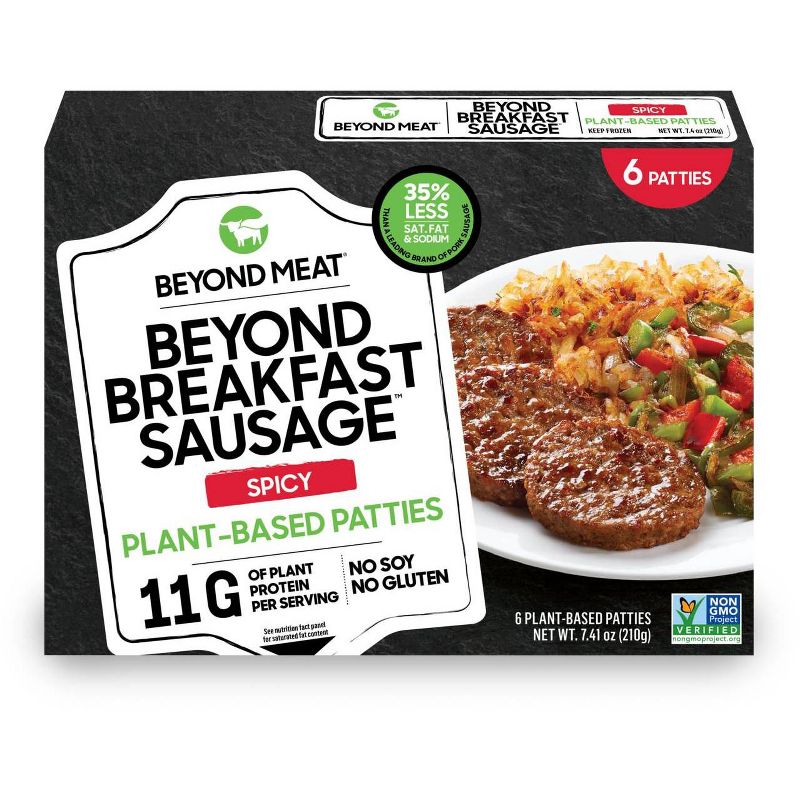 Beyond Meat Plant-Based Spicy Breakfast Sausage Patties - Frozen - 7.4oz