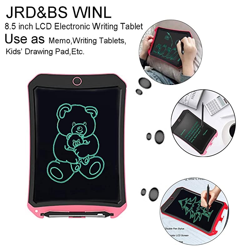 8.5inch LCD Smart Writing Tablet Kids,Electronic Doodle Board Magnetic Drawing Pads for Gifts Toys/Adults Noting(Pink-9)