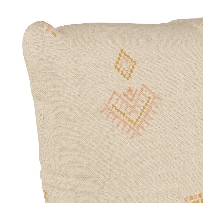 18"x18" Polyester Embassa Square Throw Pillow Neutral - Skyline Furniture