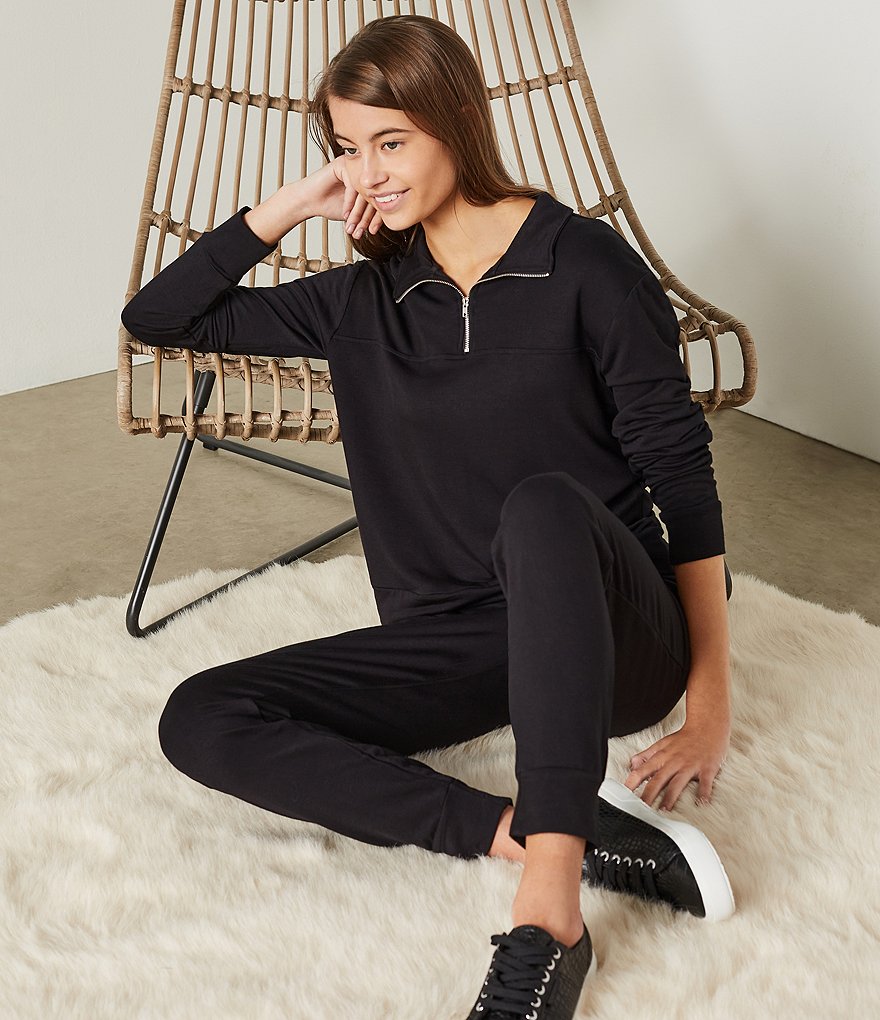 Coco + Jaimeson Coordinating Off-The-Shoulder French Terry Top