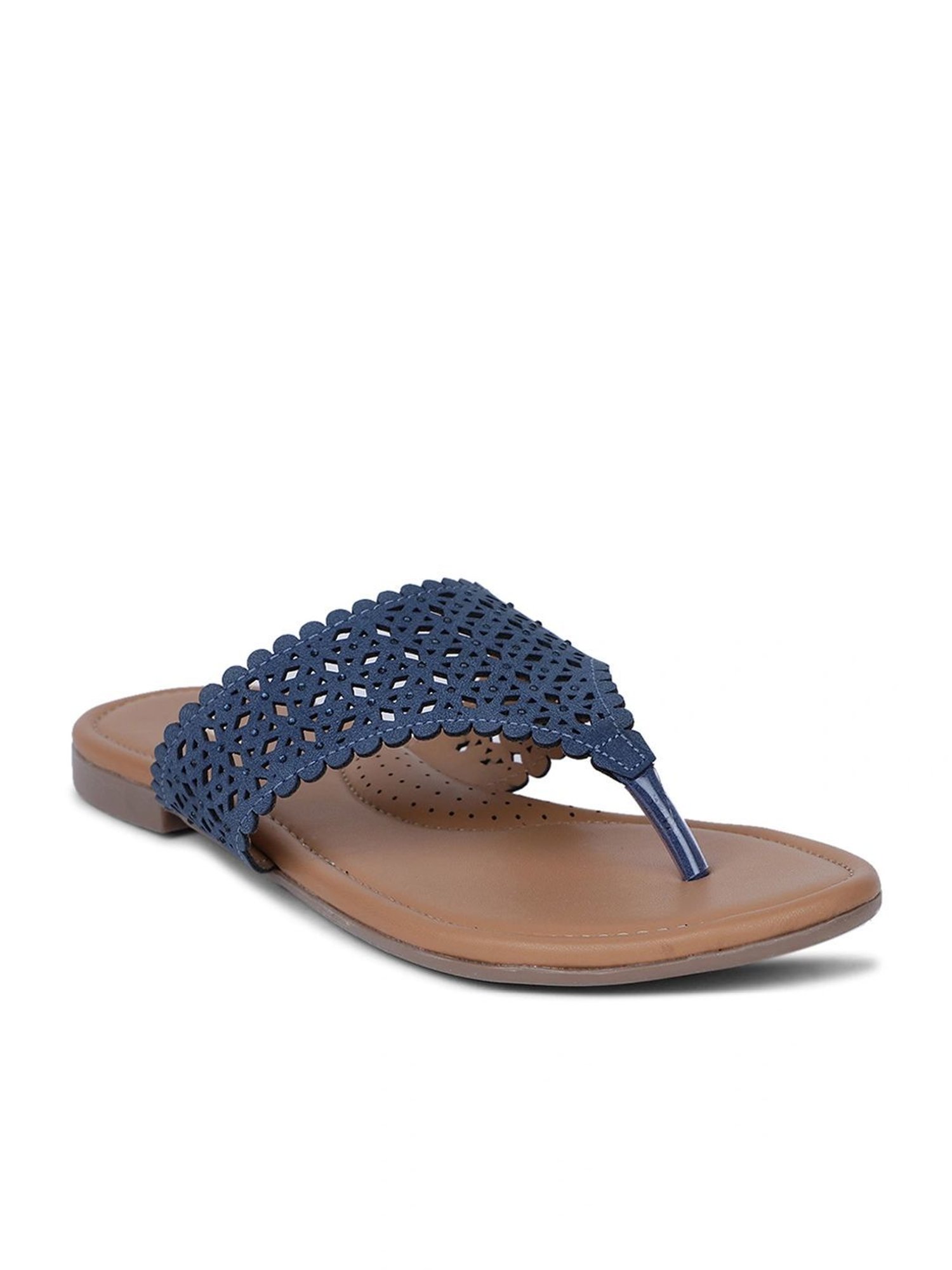 Bata Women's BAROQUE TH Blue Thong Sandals