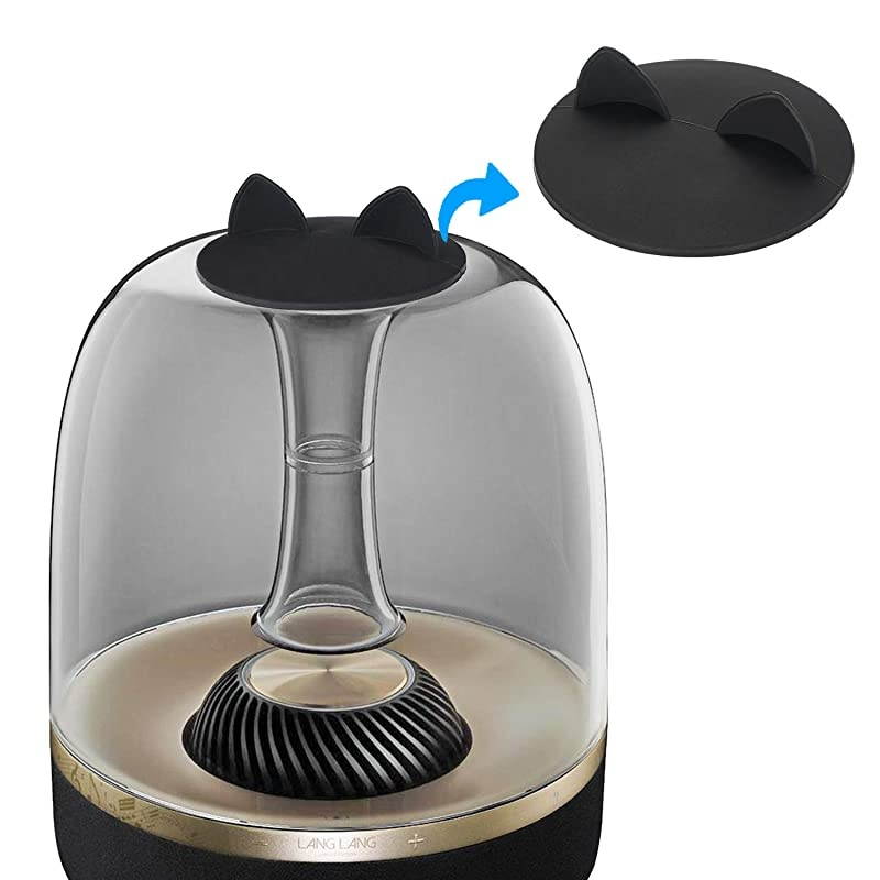 Kardon Speaker Antidust Cover Silicone Lip for Kardon Soundsticks II III and Aura Studio 1 2 Bluetooth Transparent Speaker System Cat Black