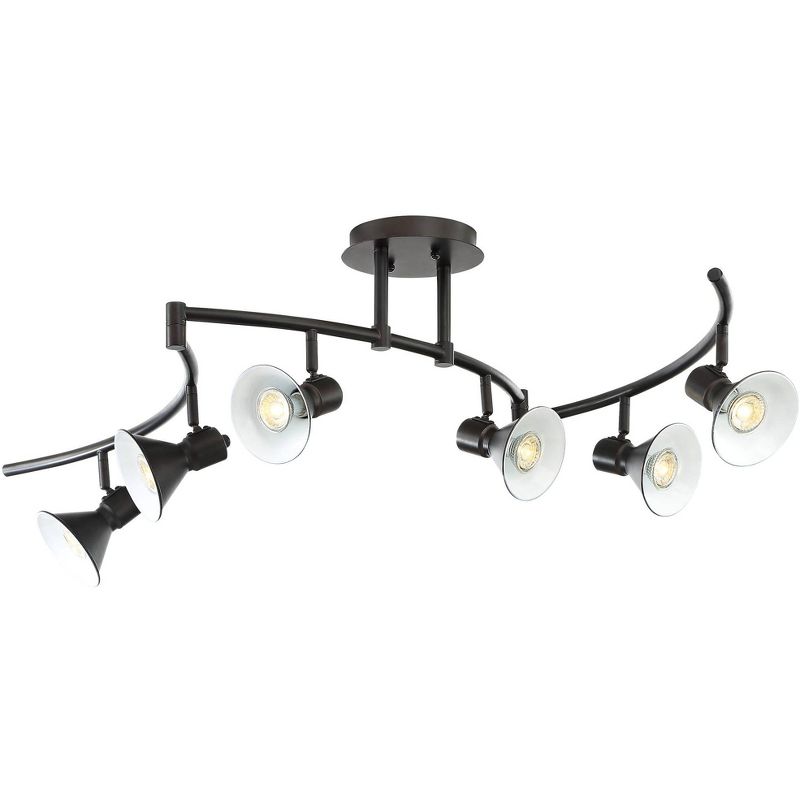 Pro Track Rhodes 6-Light Bronze Hood LED Track Fixture