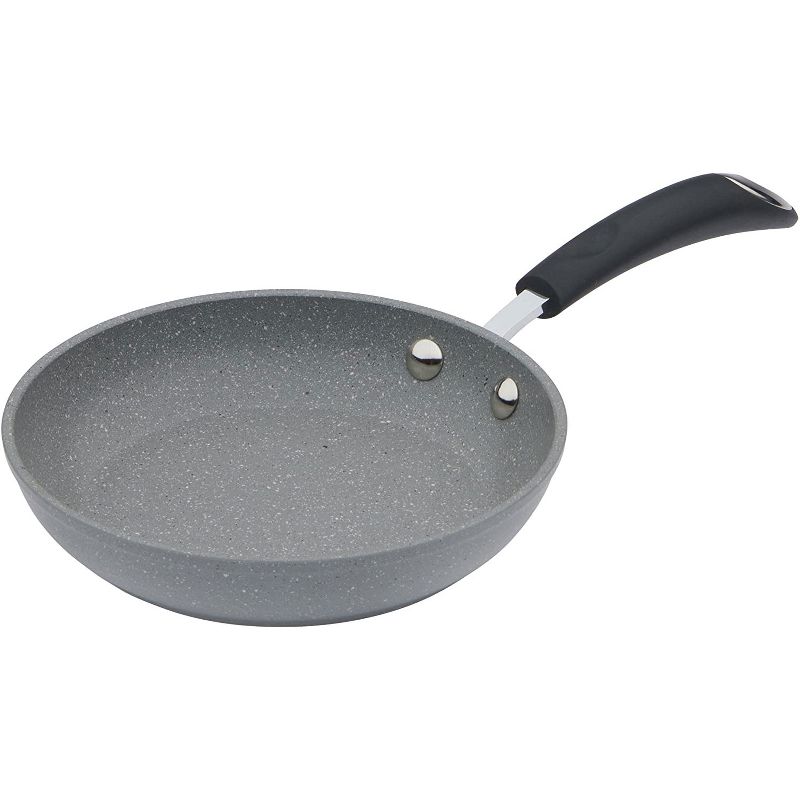 Bialetti 7351 Granito Nonstick Hard Aluminum Anodized Covered 10 Piece Kitchen Stove Top Cookware Set with Glass Lid, Oven Safe, Gray