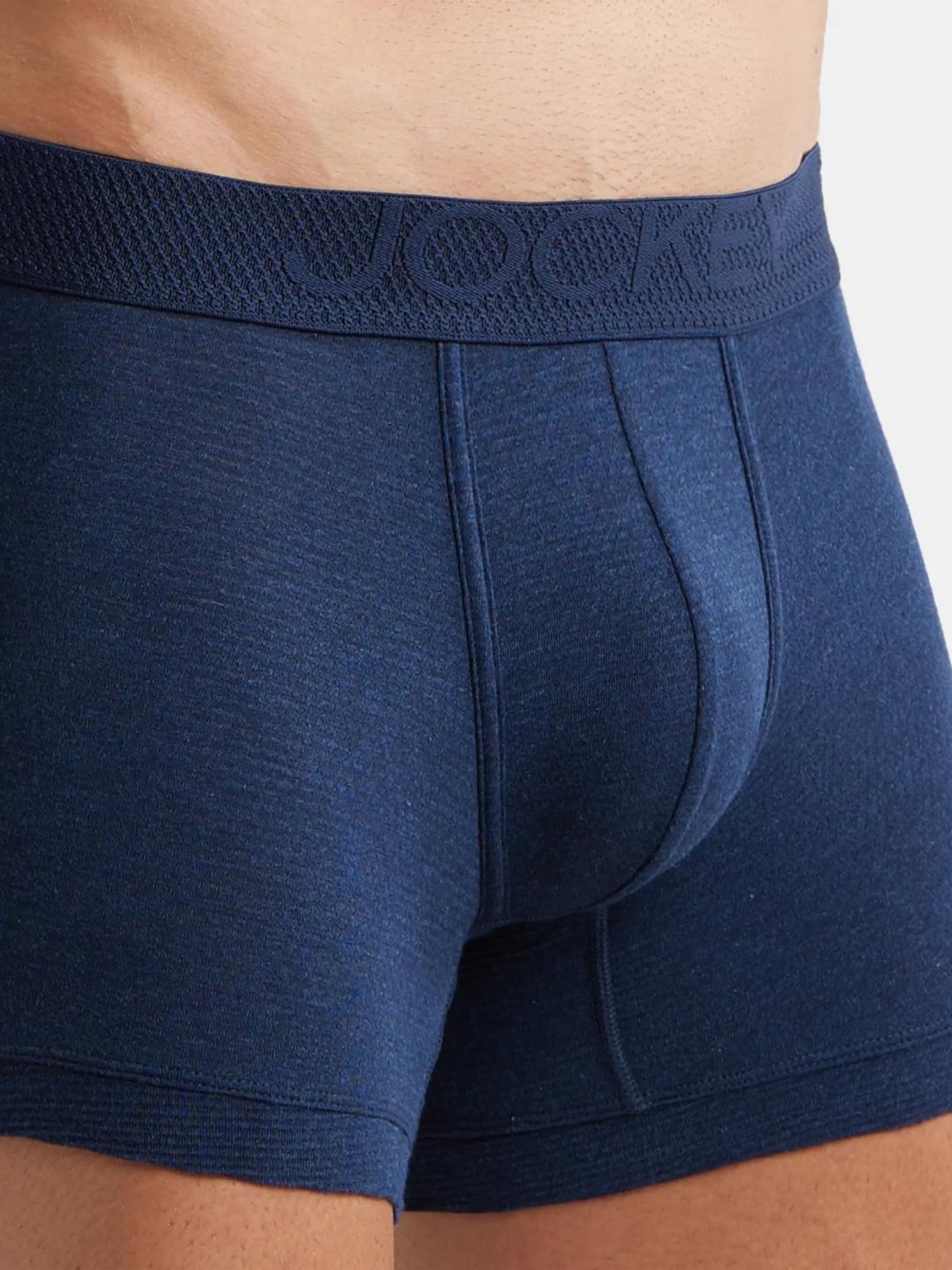 Jockey Navy Melange Trunks