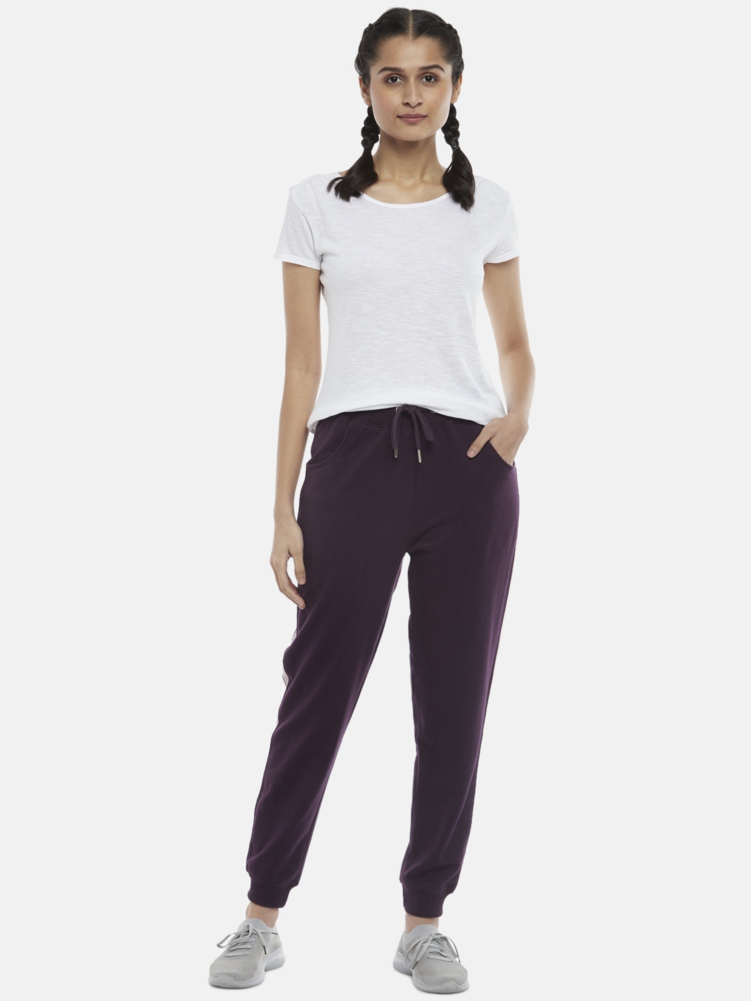 People by Pantaloons Purple Cotton Joggers