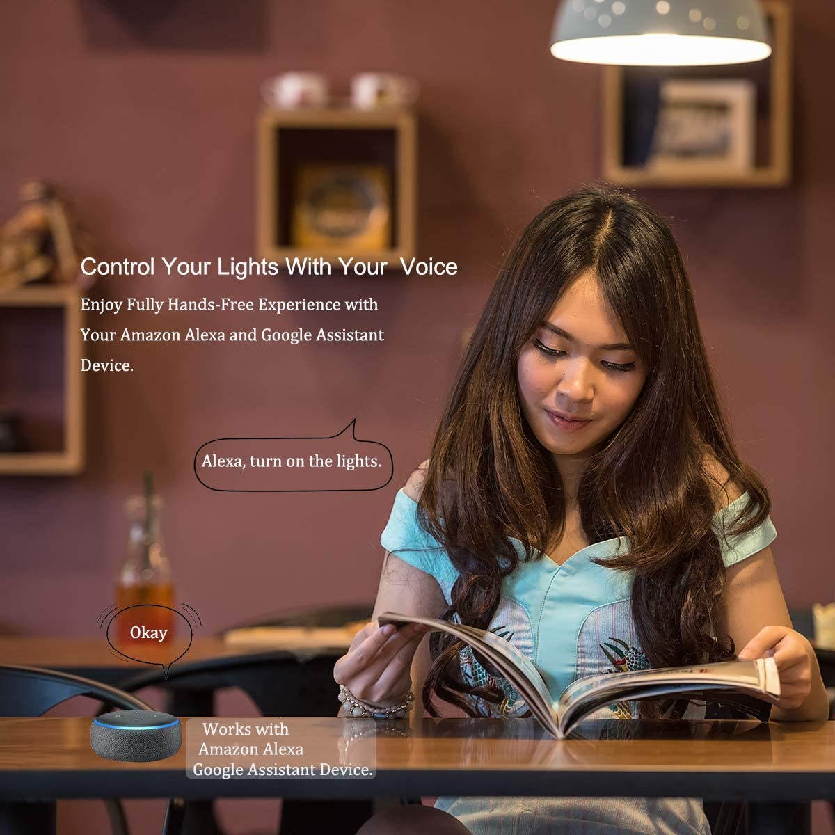 A15 LED Smart Bulb, Compatible with Alexa, Google Home, E26, 5W=40W, Color Changing, Dimmable WiFi Light Bulbs, No Hub Required, 3Pack