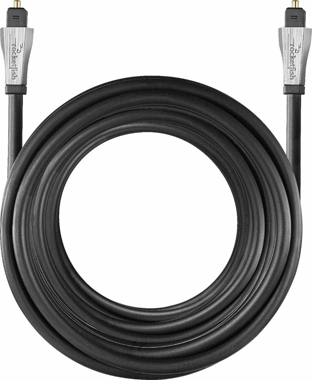 Rocketfish- 25 Toslink Optical Audio Cable - Black
