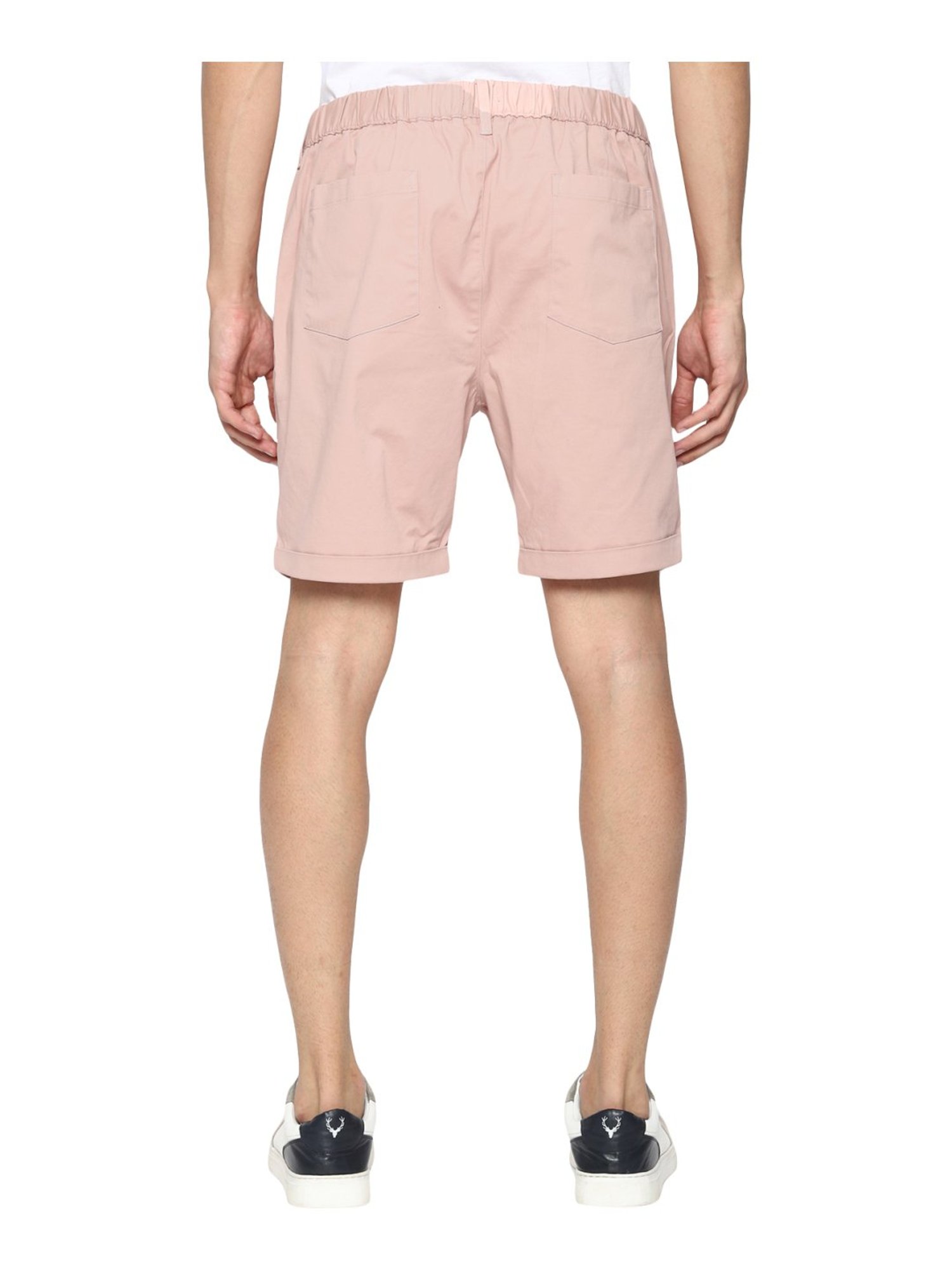 Forever 21 Peach Cotton Regular Fit Shorts