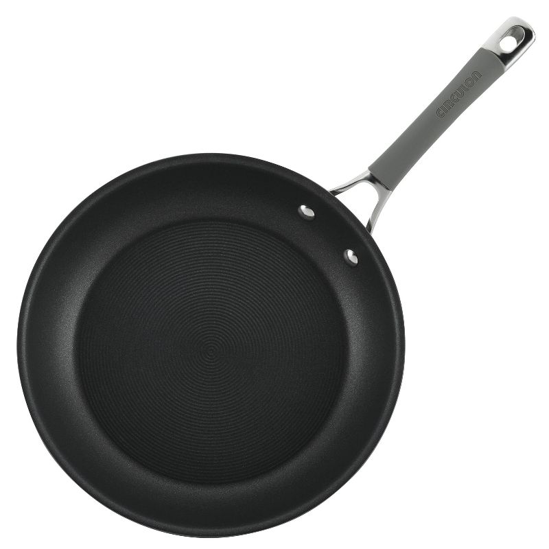 Circulon Elementum 2pc Hard Anodized Aluminum Frying Pan Set Gray