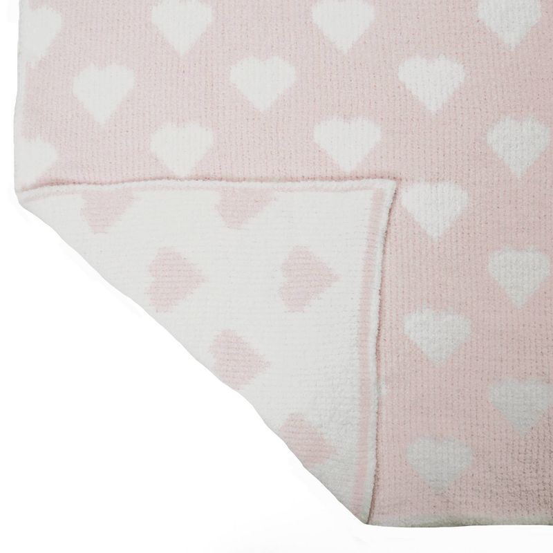 Tadpoles Ultra-Soft Chenille Knit Baby Blanket - Blush/White