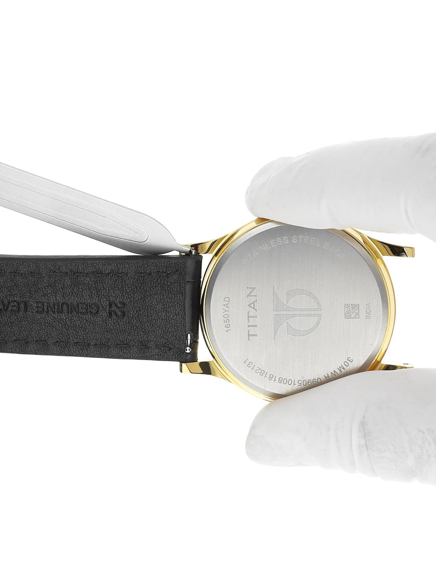 Titan 24 mm Tan Genuine Leather Strap for Men