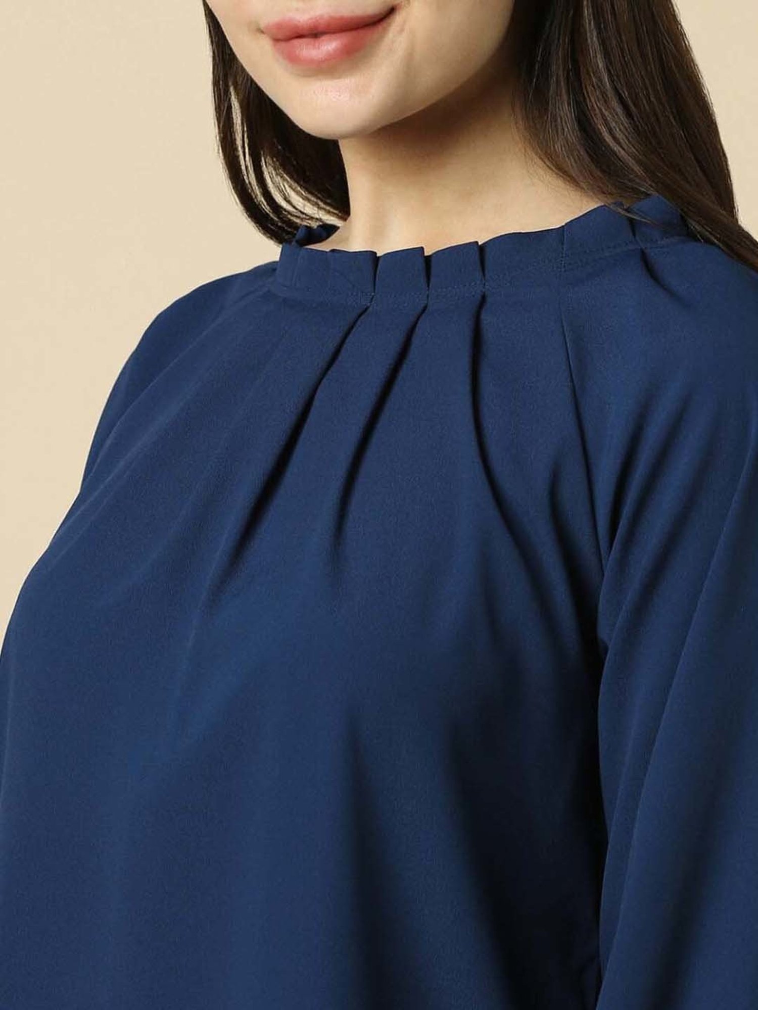 Allen Solly Navy Regular Fit Top