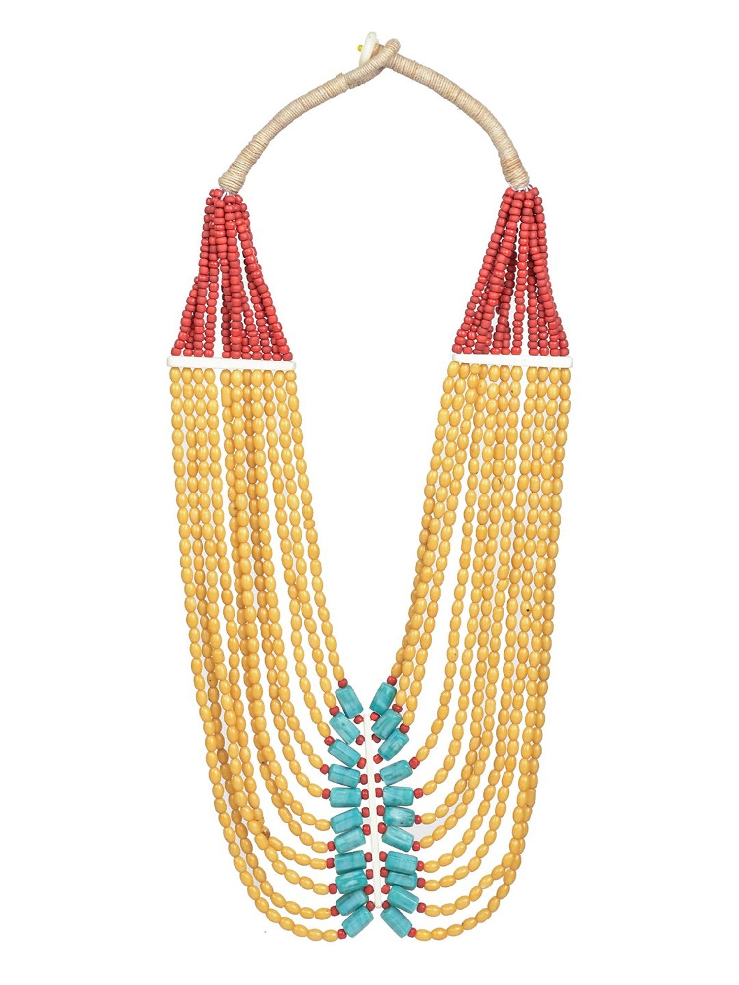 Imli Street Multicolor Vintage Naga Beaded Tribal Necklace