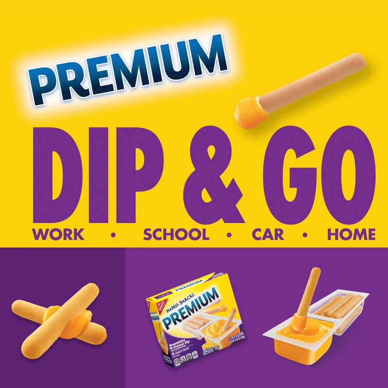 Handi-Snacks Premium Breadsticks 'N Cheese Dip - 6ct/1.09oz