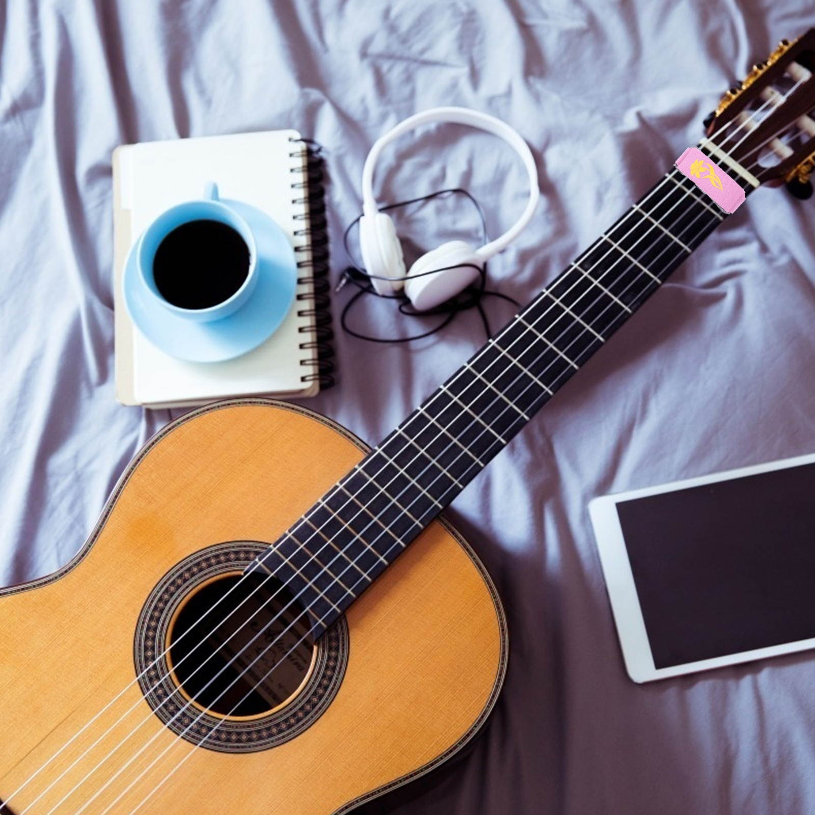 Guitar String Mute Dampener Flower Pattern Noise Sound Weaken Muffler Strap