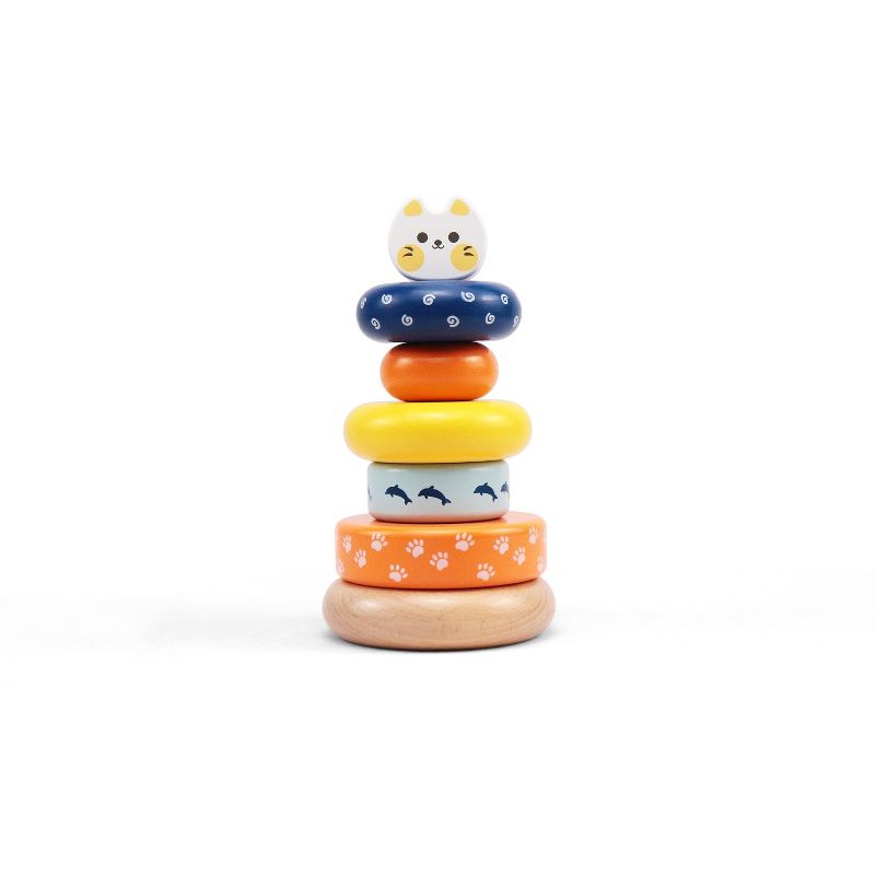 Leo & Friends Cat Stacking Toddler Ring Tower