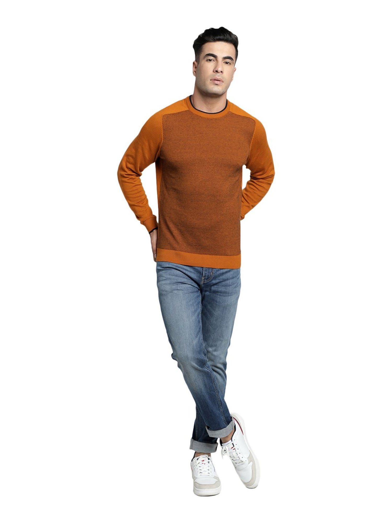 Red Tape Tan Round Neck Sweater