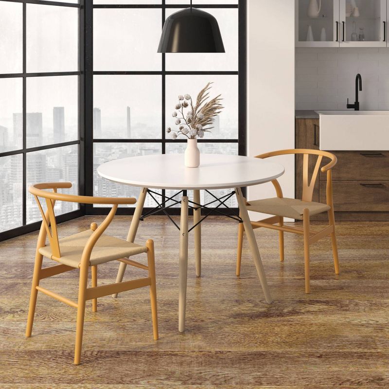 32" Parisian Round Dining Table White - Aeon