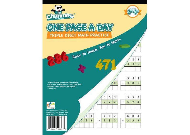 Channie's One Page A Day Triple Digit Addition & Subtraction