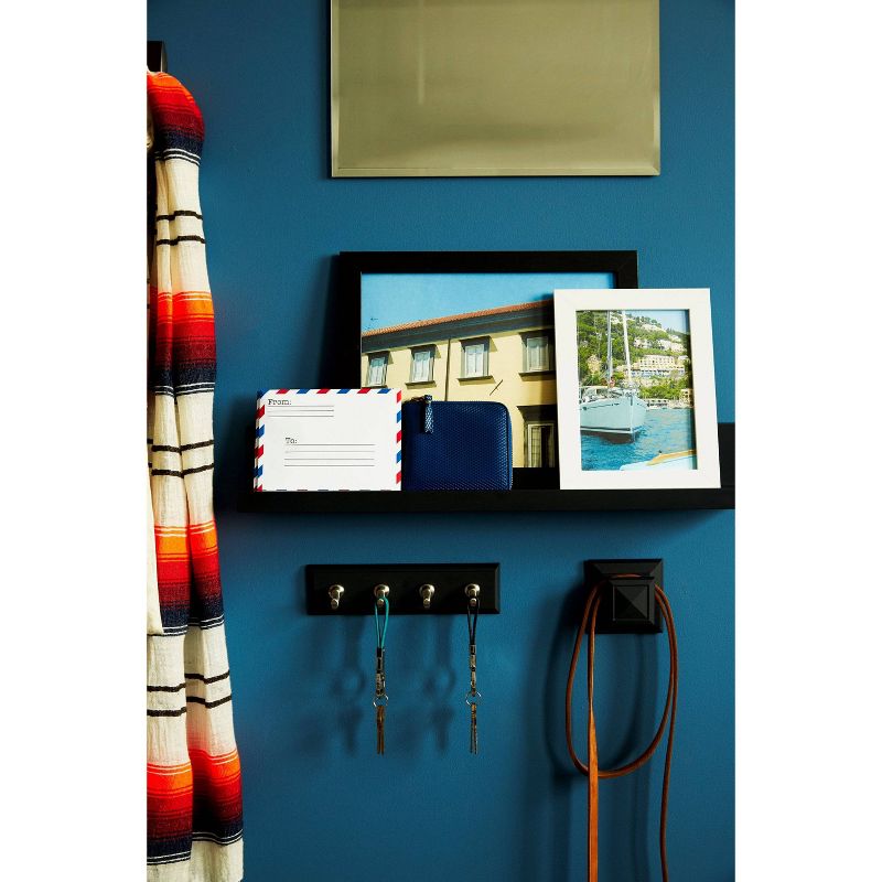 Command Decorative Knob Square/Medium Black