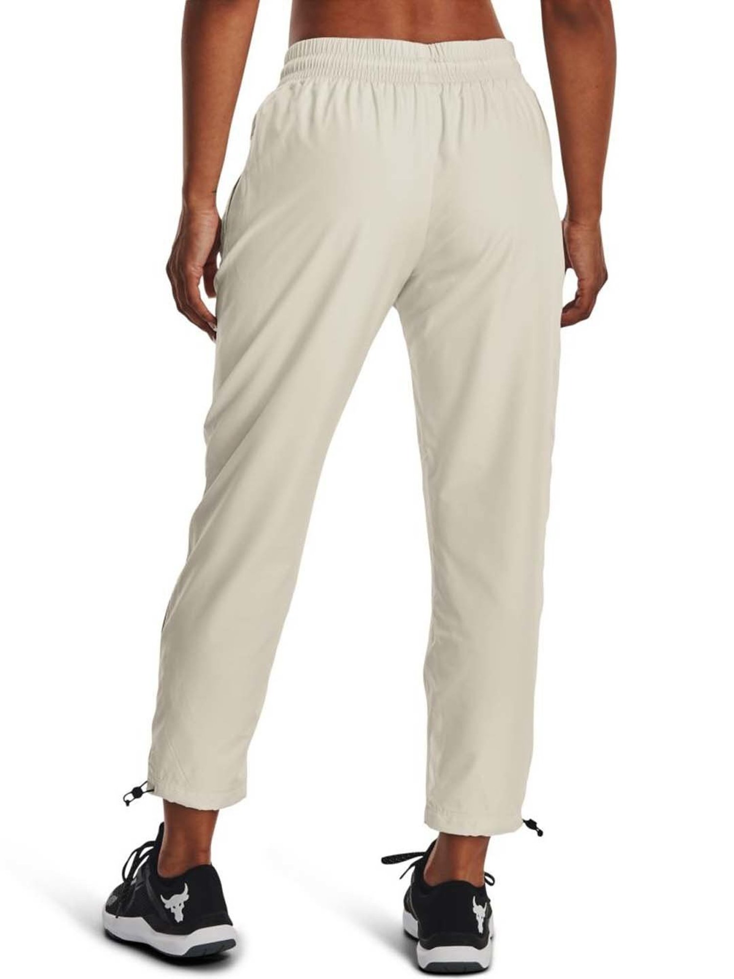 UNDER ARMOUR White Mid Rise Sports Track Pants