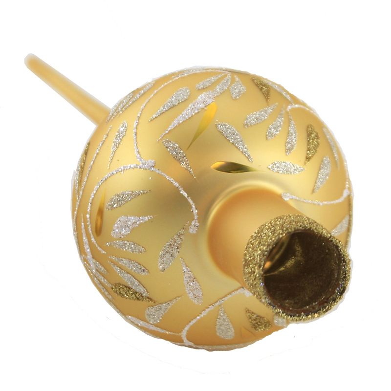 Inge Glas 11.5" Happy Dots Red Matte Finial Tree Topper Christmas  -  Tree Toppers