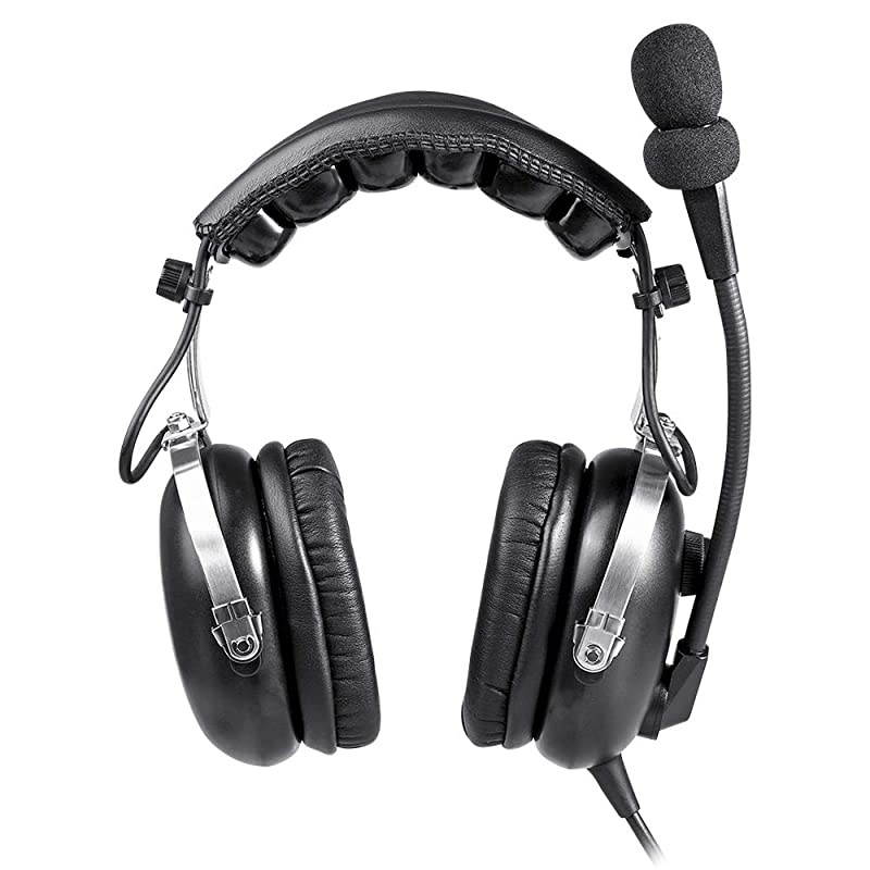 Headset ANR with Active Noise Reduction, MP3 Input for Music, GA Dual Plug and Flight Bag