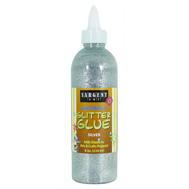 Sargent Art 221982 8Ounce Glitter Glue, Silver