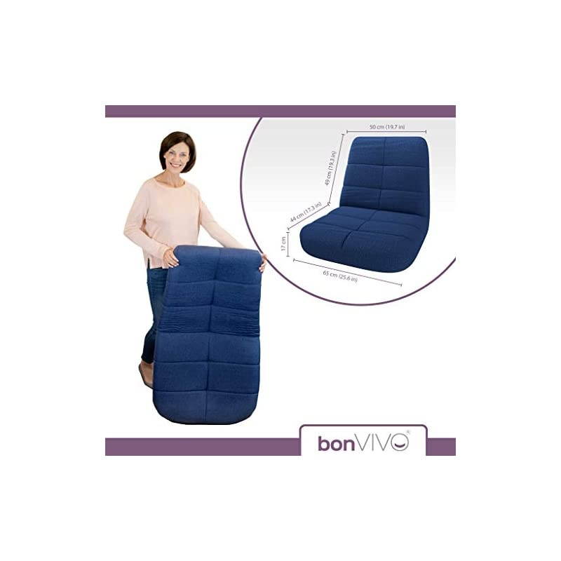 Easy Lounge Floor Chair- Adjustable Padded Folding Chair with Back Support, Comfortable Gaming Chair with Backrest for Home and Office, Blue&hellip;