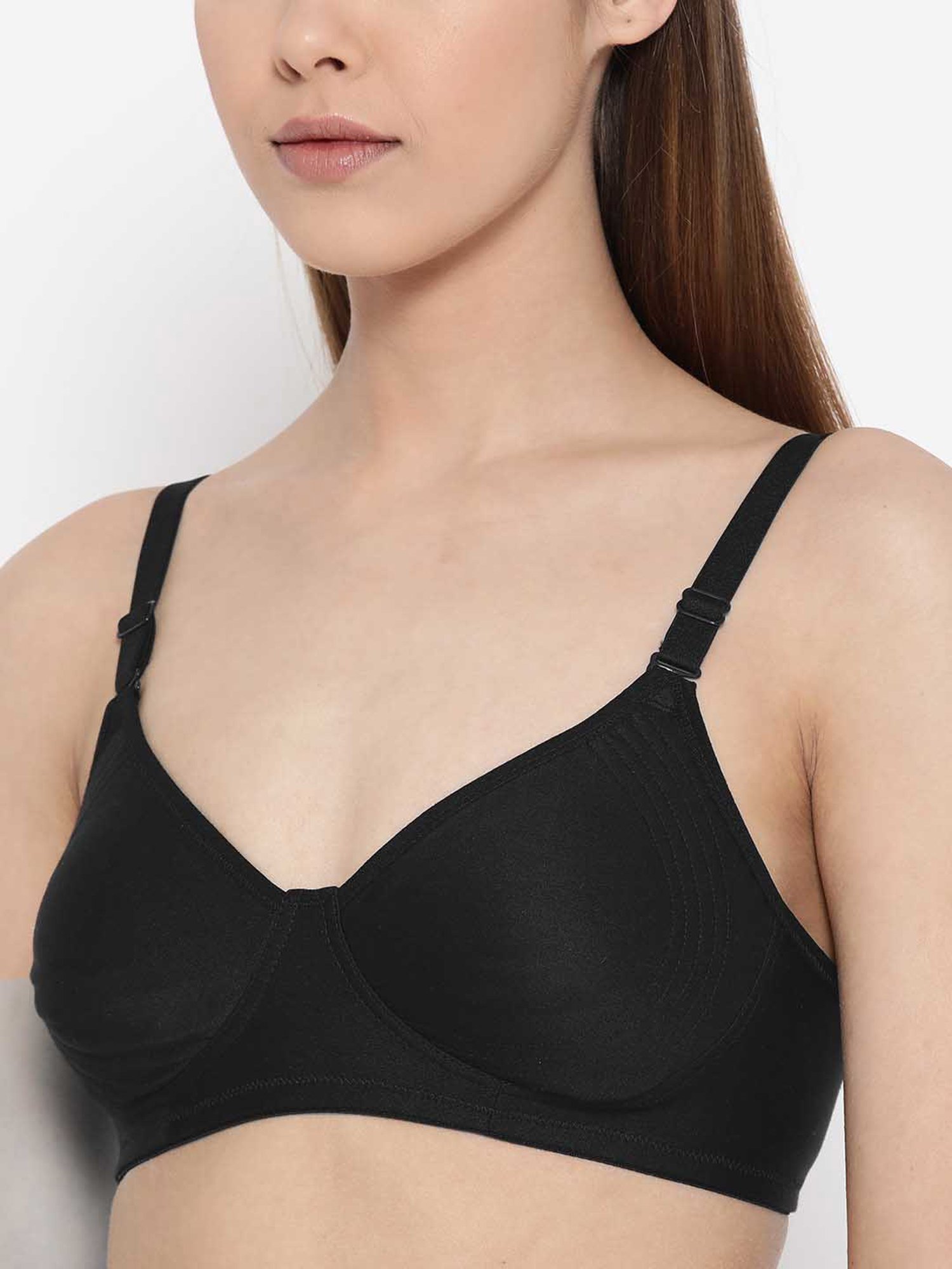 Lady Lyka Black Non Wired Non Padded T-Shirt Bra