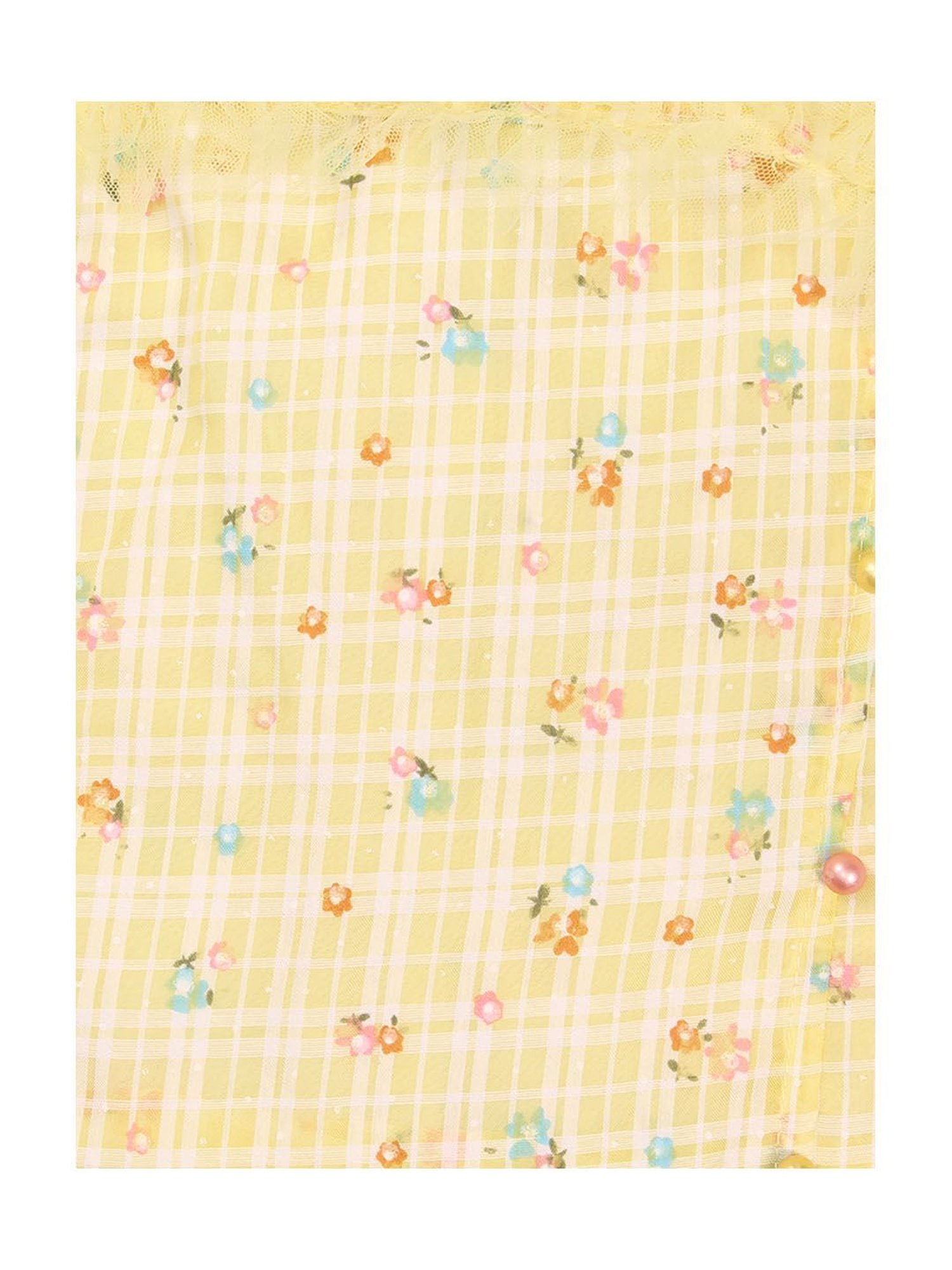 Cutecumber Kids Yellow Checks Top