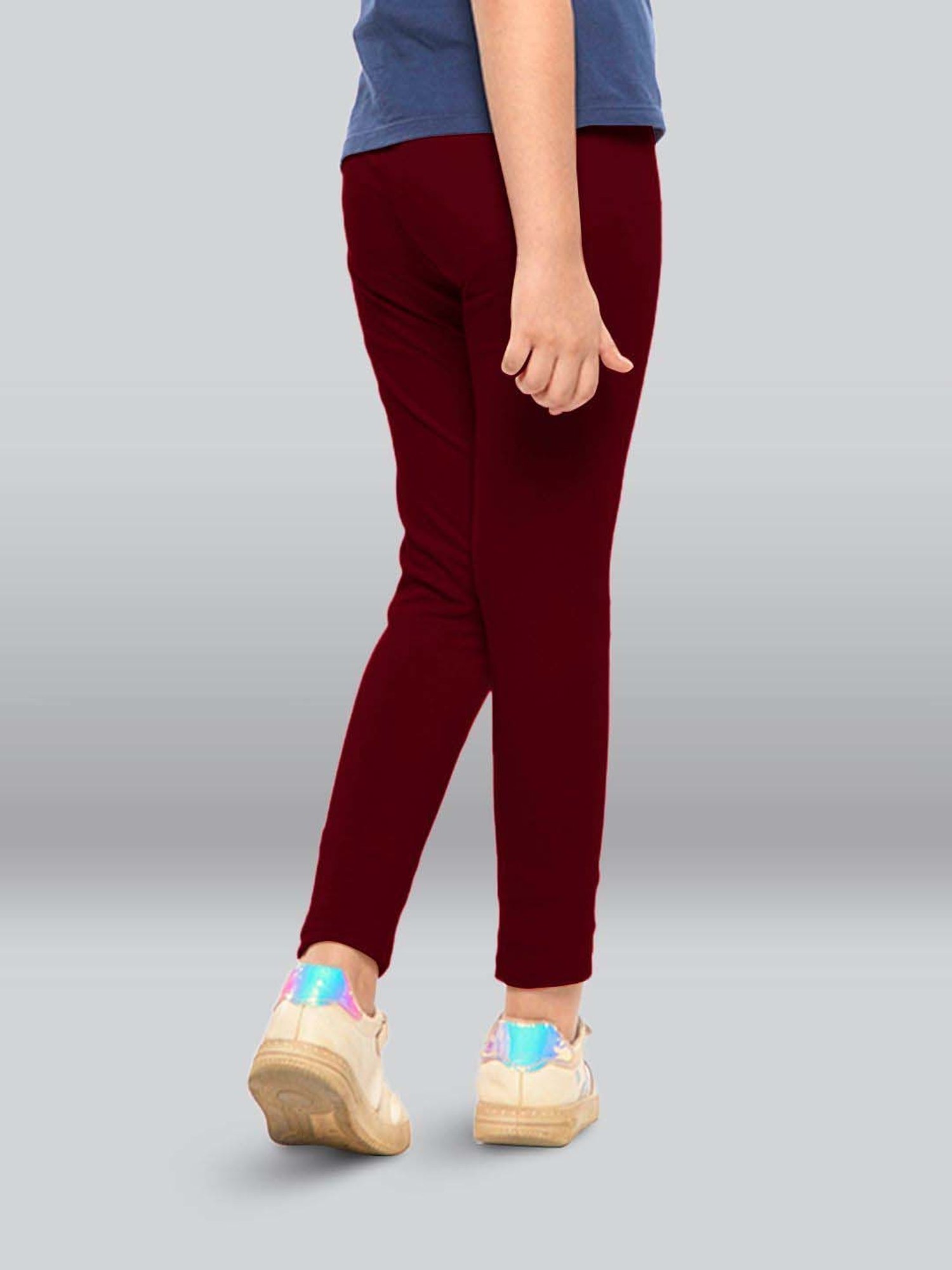 Pantaloons Junior Pink Cotton Embellished Leggings