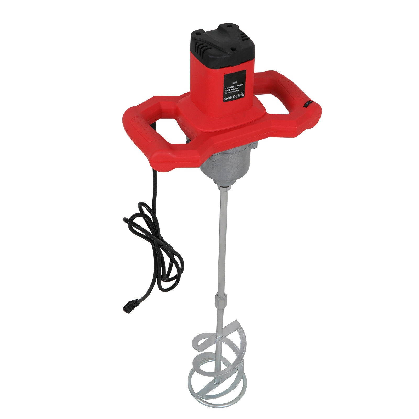 1600W Electric Plaster Cement Adhesive Render Paint Drywall Mortar Mixer Tool