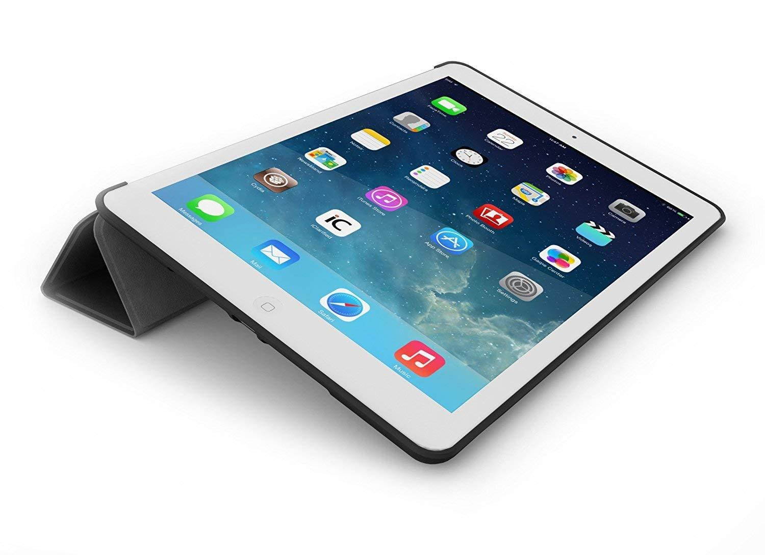 KHOMO - iPad 2 3 and 4 Generation Case - DUAL Series - Super Slim Black Cover with Rubberized back and Smart Auto Wake Sleep Feature for Apple iPad 2, 3rd and 4th.