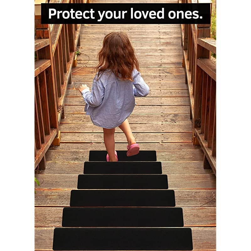 Stair Treads NonSlip Outdoor Tape 10Pack Black AntiSlip Strips