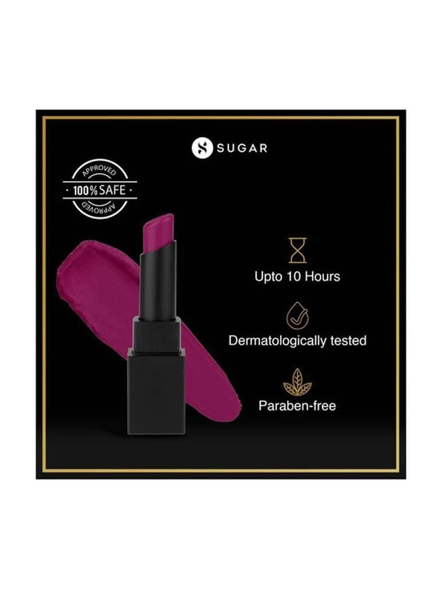 Sugar Cosmetics Nothing Else Matter Longwear Lipstick 08 Berry Picking - 3.5 gm