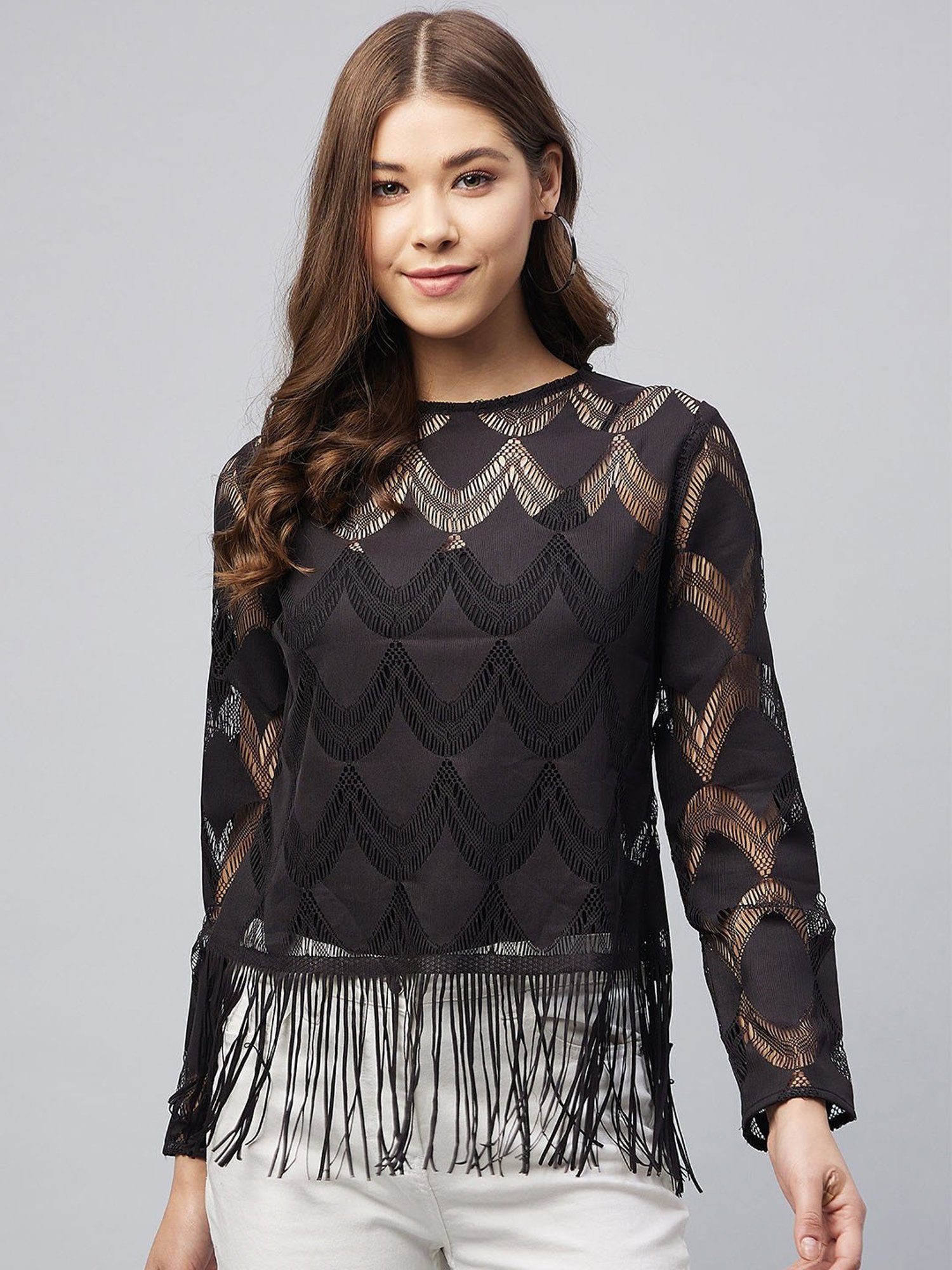 StyleStone Black Lace Top