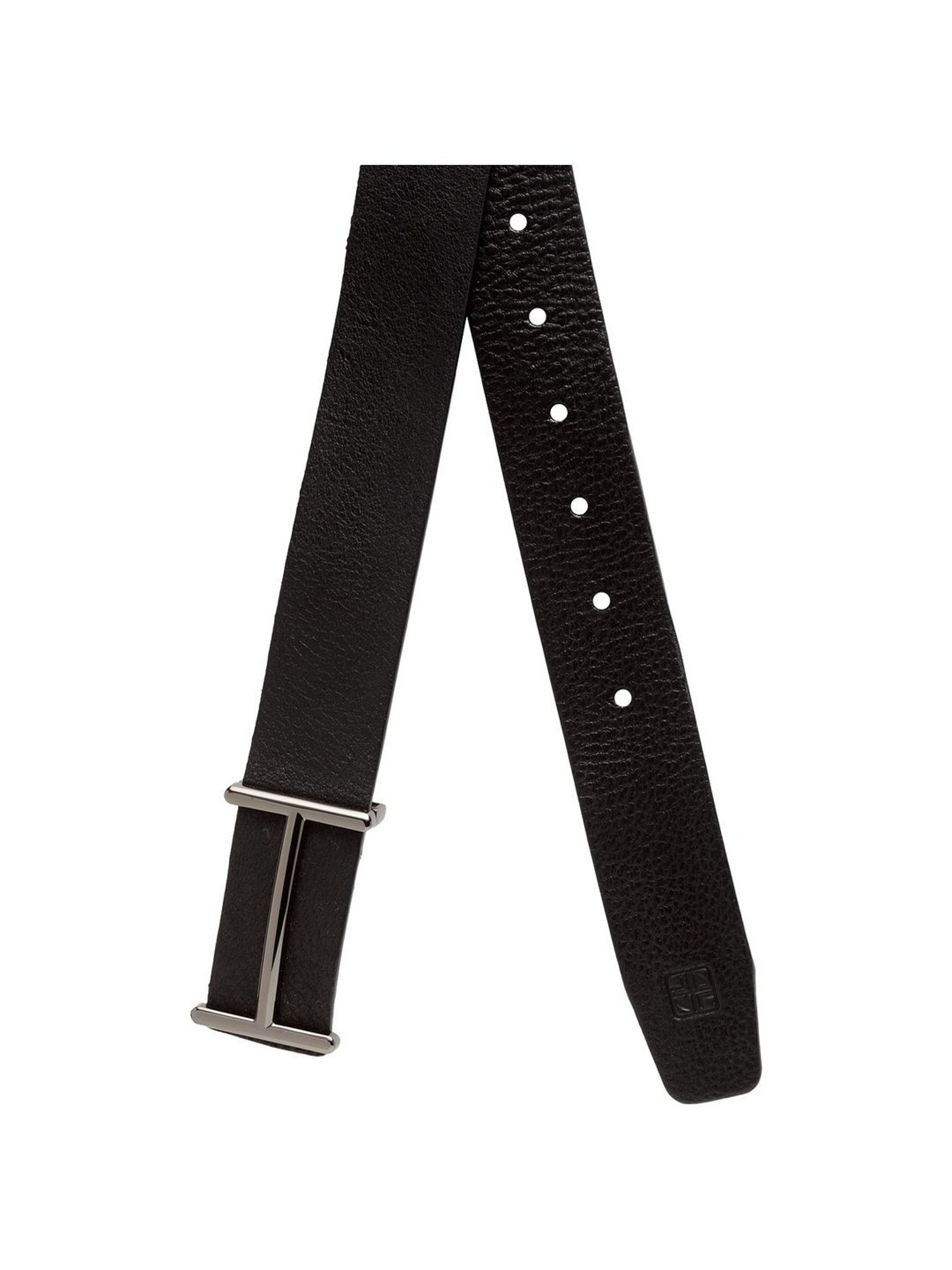 Carlton London Black Leather Waist Belt For Men