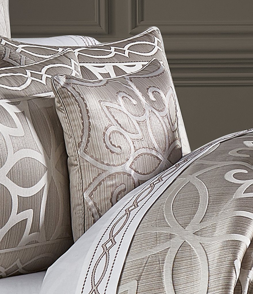 J. Queen New York Deco Embroidered Square Pillow